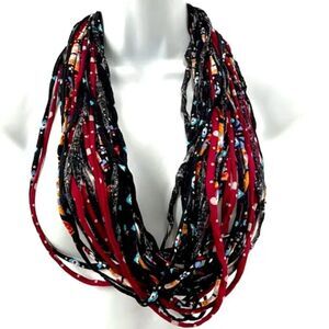 Dona Bela Shreds Shred Lite upcycled fabric necklace scarf boho jewelry NEW NWOT